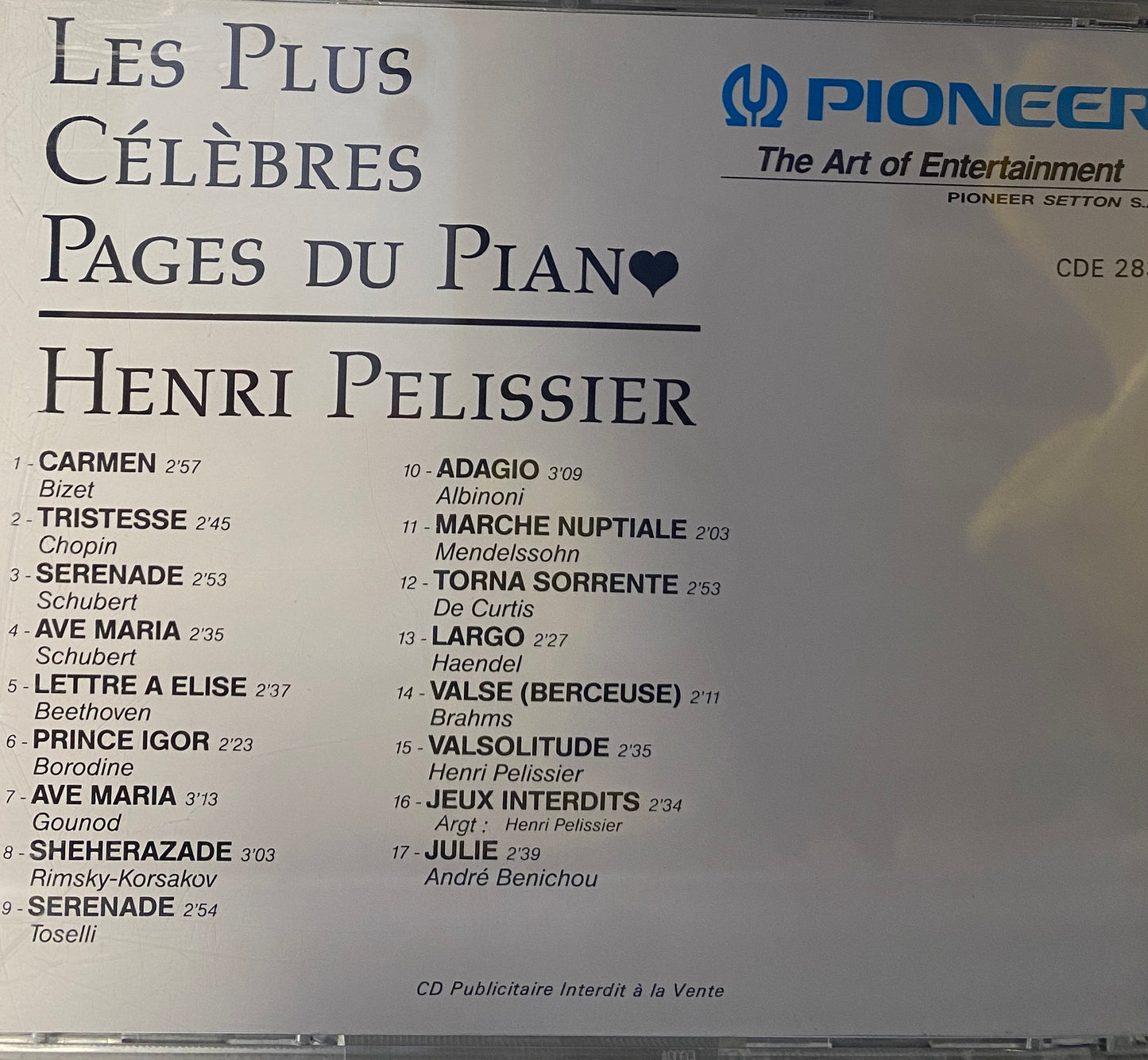 Henri Pelissier - Les Plus Célèbres Pages Du Piano