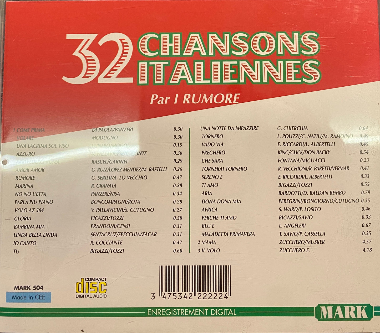 32 Chansons italiennes