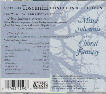 Toscanini Conducts Beethoven’s Choral Fantasy And Missa Solemnis