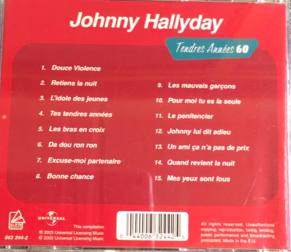 Johnny Hallyday - Tendres Années 60