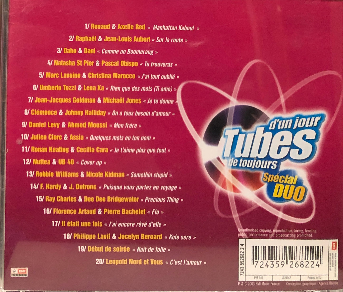 Tubes D'un Jour Tubes De Toujours - Spécial Duo