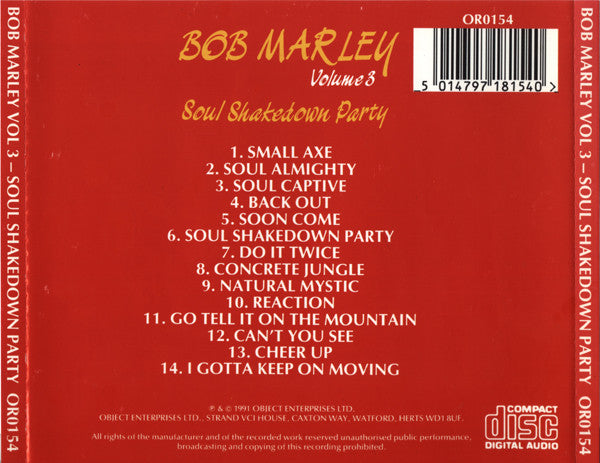 Bob Marley - Volume 3 - Soul Shakedown Party