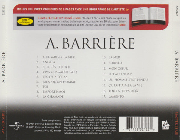 Alain Barrière – A. Barrière - Master Serie