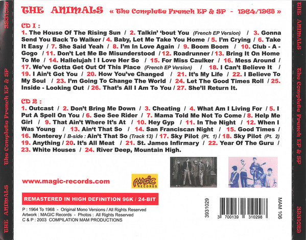 Animals, The - The Complete French EP & Singles 1964/1968