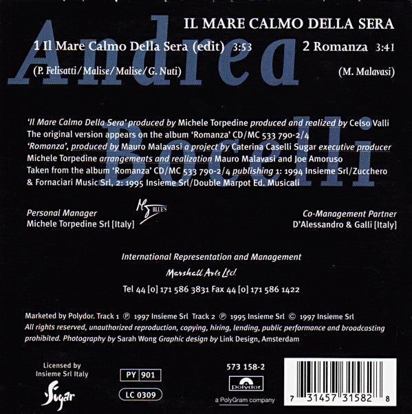 Andrea Bocelli - Il Mare Calmo Della Sera