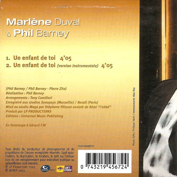 Marlène Duval & Phil Barney - Un Enfant De Toi