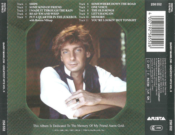 Barry Manilow - Greatest Hits Vol. II