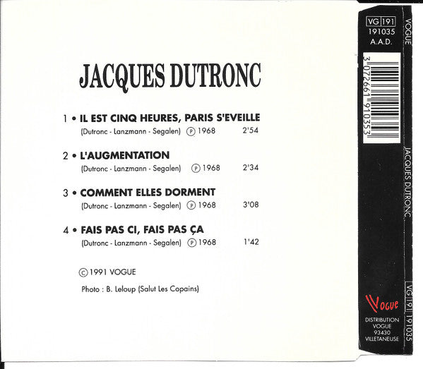 Jacques Dutronc - Il Est Cinq Heures, Paris S'Éveille