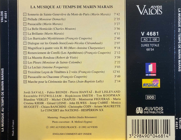 La Musique Au Temps De Marin Marais