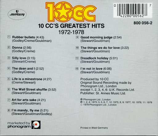 10cc - Greatest Hits 1972-1978