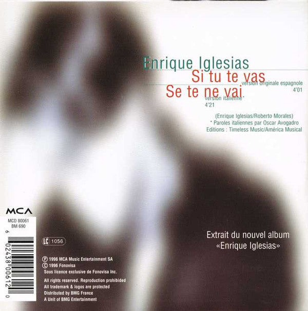 Enrique Iglesias - Si Tu Te Vas / Se Te Ne Vai