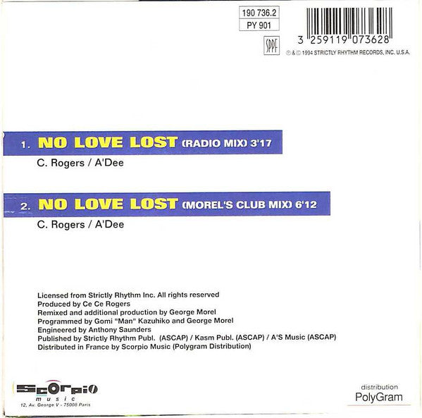 Ce Ce Rogers - No Love Lost