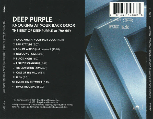 Deep Purple - Knocking At Your Back Door: The Best Of Deep Purple In The 80's