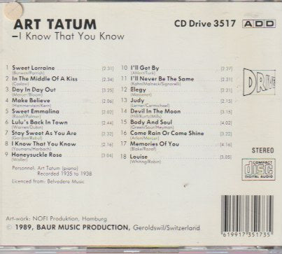 Art Tatum - I know that you know