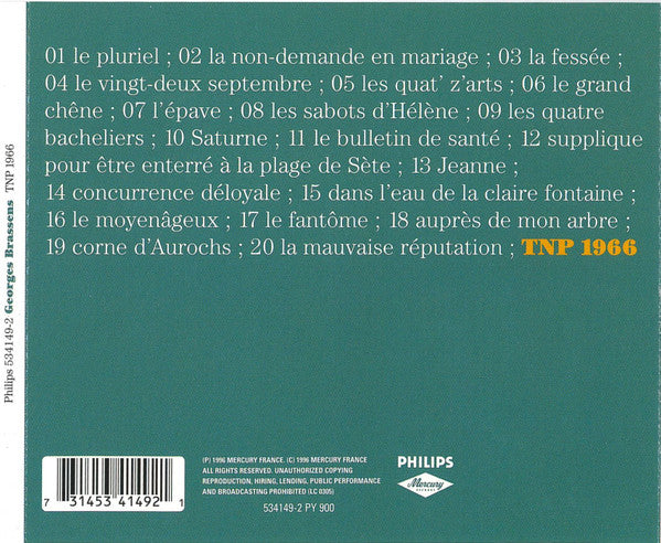 Georges Brassens - TNP 1966