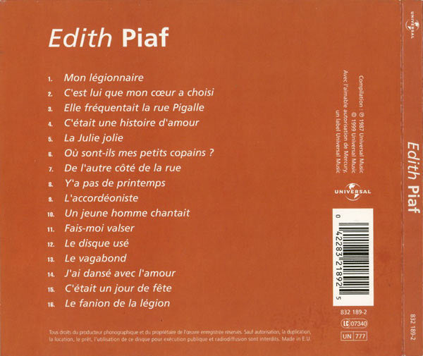 Edith Piaf - Edith Piaf