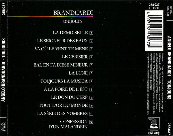 Angelo Branduardi - Toujours