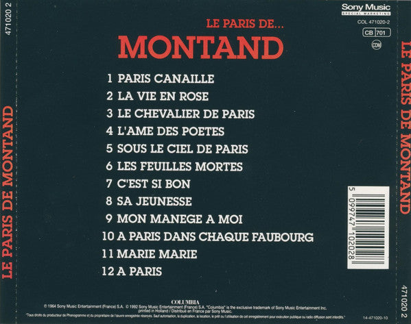 Yves Montand - Le Paris De...Montand