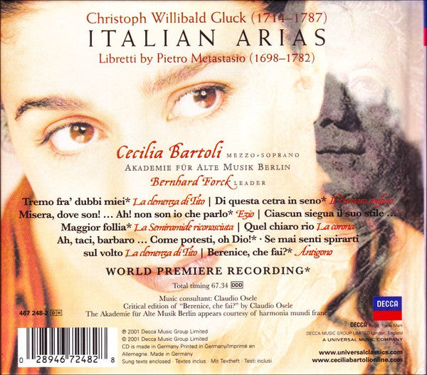 Cecilia Bartoli, Christoph Willibald Gluck - Italian Arias