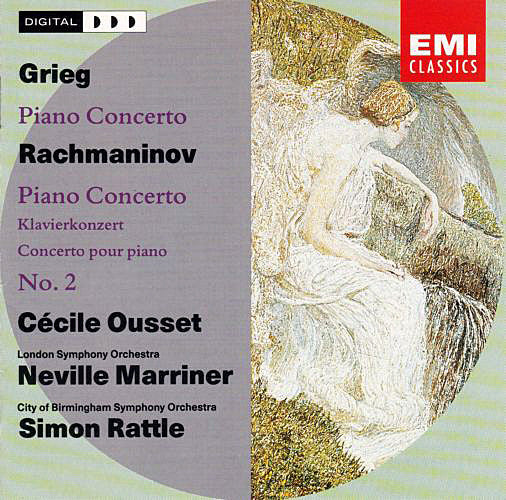 Edvard Grieg, Sergei Vasilyevich Rachmaninoff - Cécile Ousset, London Symphony Orchestra, The, Sir Neville Marriner, City Of Birmingham Symphony Orchestra, Sir Simon Rattle - Piano Concertos