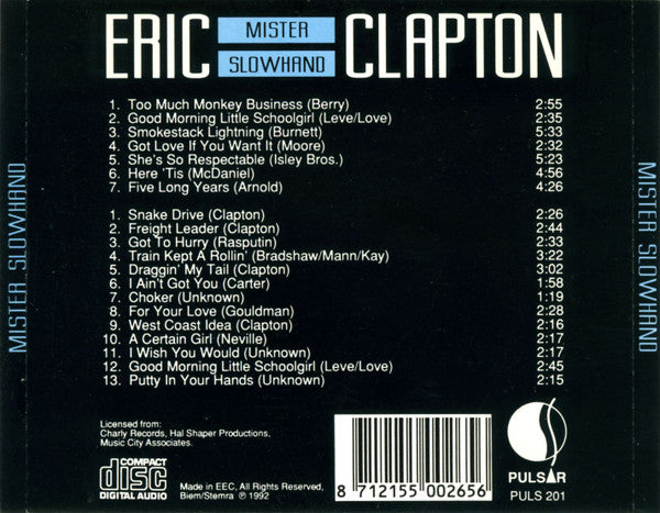 Eric Clapton - Mister Slowhand