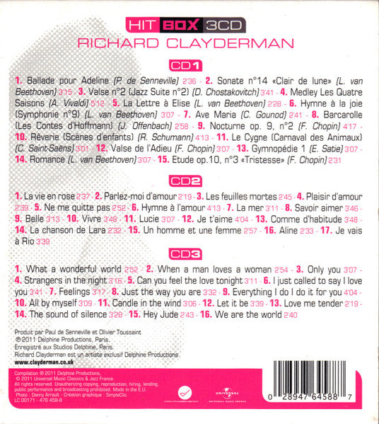 Richard Clayderman - Hit Box 3CD