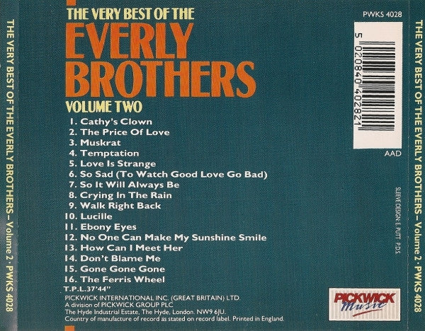 Everly Brothers - The Very Best Of The Everly Brothers Volume Two