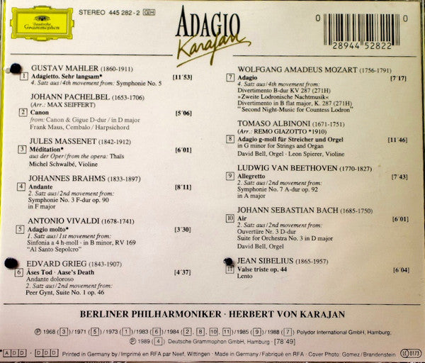 Berliner Philharmoniker, Herbert von Karajan - Adagio