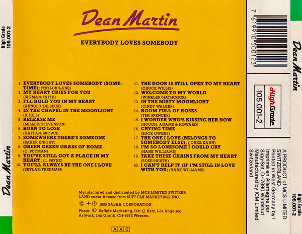 Dean Martin - Everybody Loves Somebody