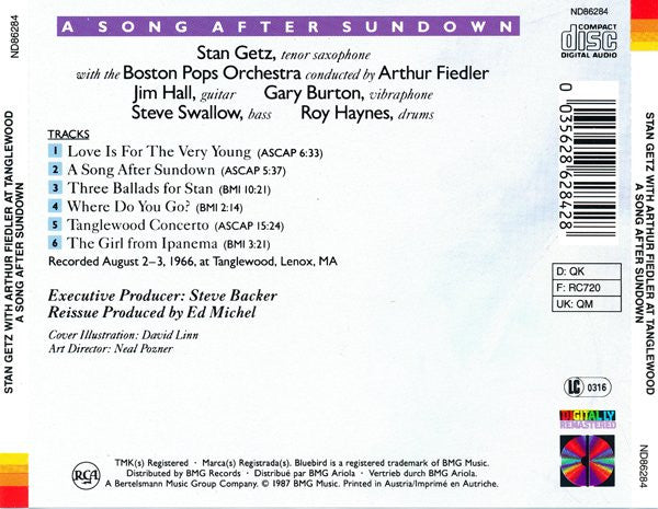 Stan Getz With Arthur Fiedler - A Song After Sundown (Stan Getz With Arthur Fiedler At Tanglewood)