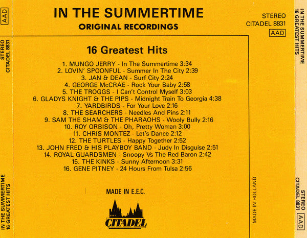 In The Summertime - 16 Greatest Hits - Original Recordings