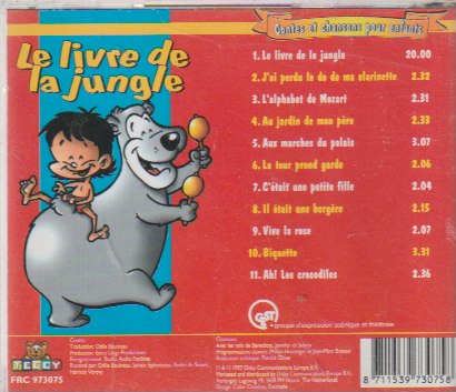 Odile Bouineau, Sylvain Ephimenco, André de Somer, Fabrico Vérove - contes et chansons pour enfants " le livre de la jungle "