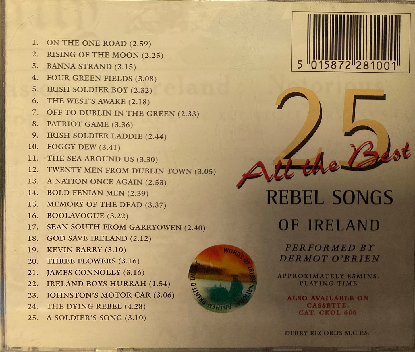 25 Rebel songs of ireland