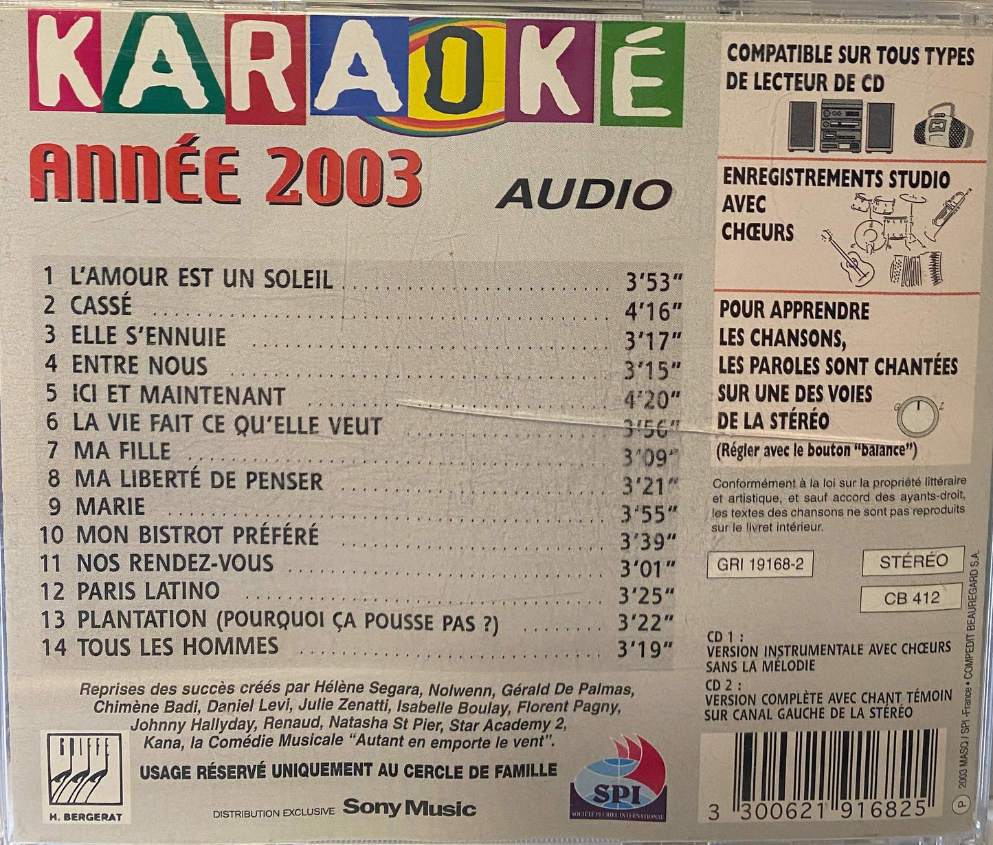 Karaoké Année 2003