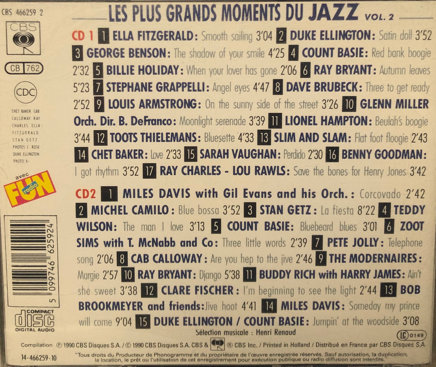 Les Plus Grands Moments Du Jazz Vol.2