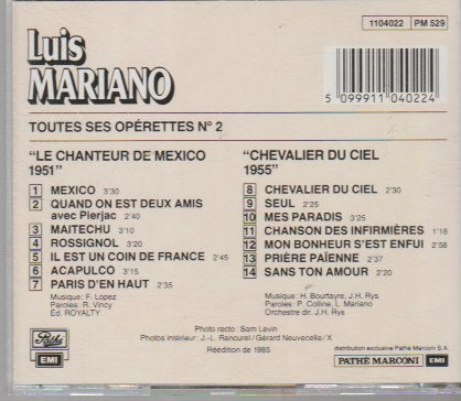 LUIS MARIANO -TOUTES SES OPERETTES N°2