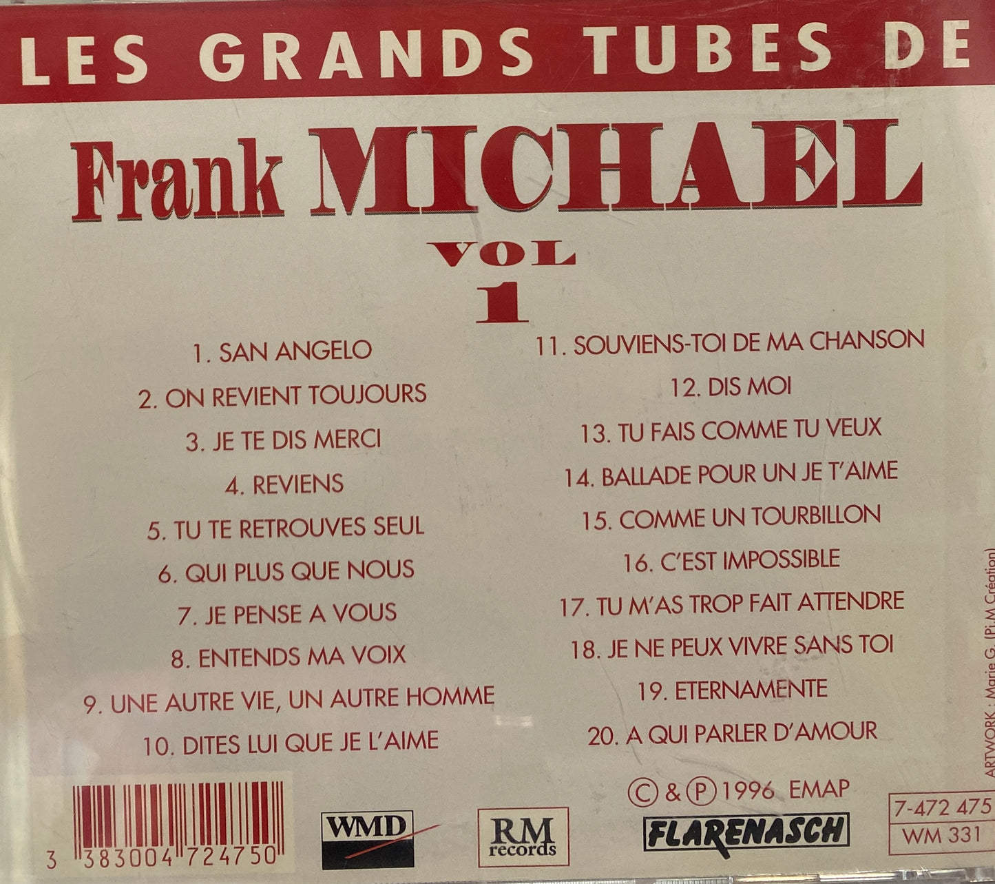 Frank Michael - Les Grands Tubes De Frank Michael Vol 1