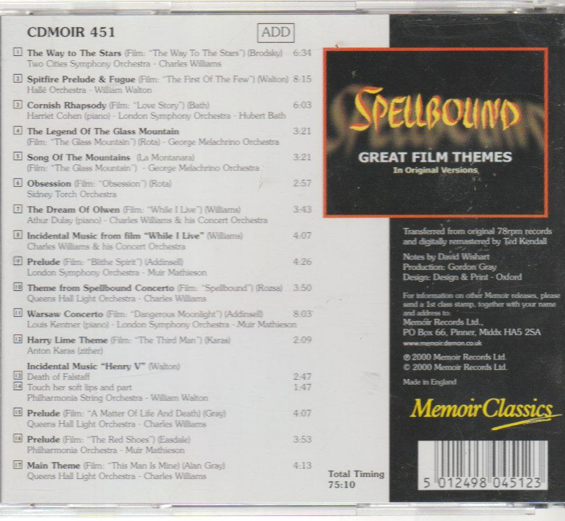 Spellbound - Great Film Themes In Original Versions