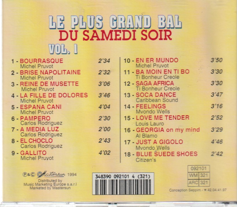 Le Plus Grand Bal - Du Samedi Soir Vol. 1